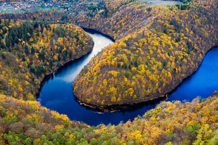 Kanjonen av floden Moldau