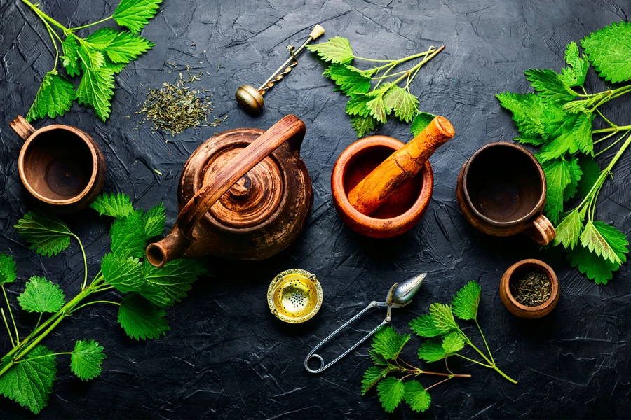 Чай с листьями крапивы
