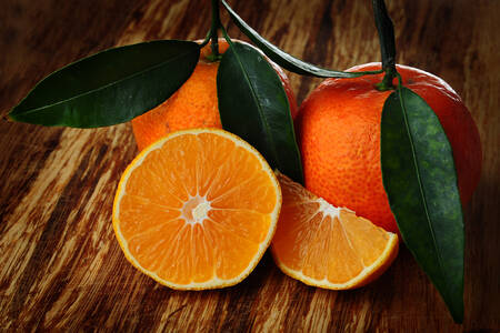Mandarini su una lavagna