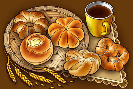 לחמניות ותה