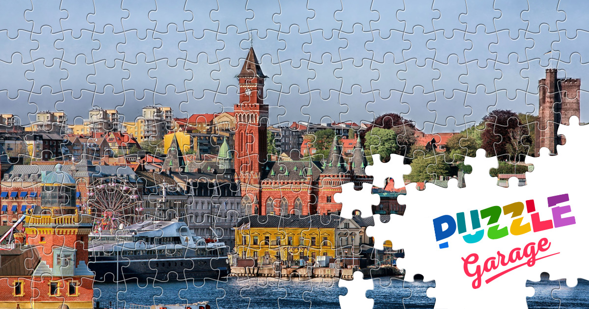City panorama Jigsaw Puzzle (Countries, Denmark) Puzzle Garage