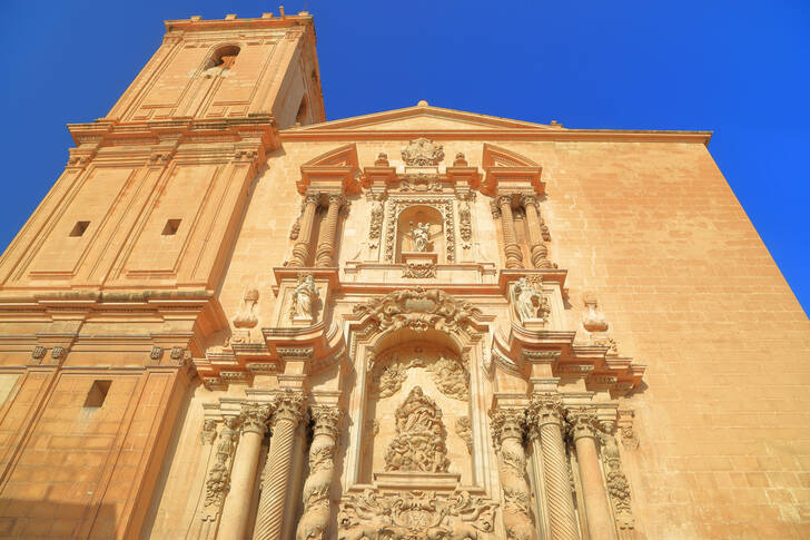Facade of the Basilica of Santa Maria in Elche