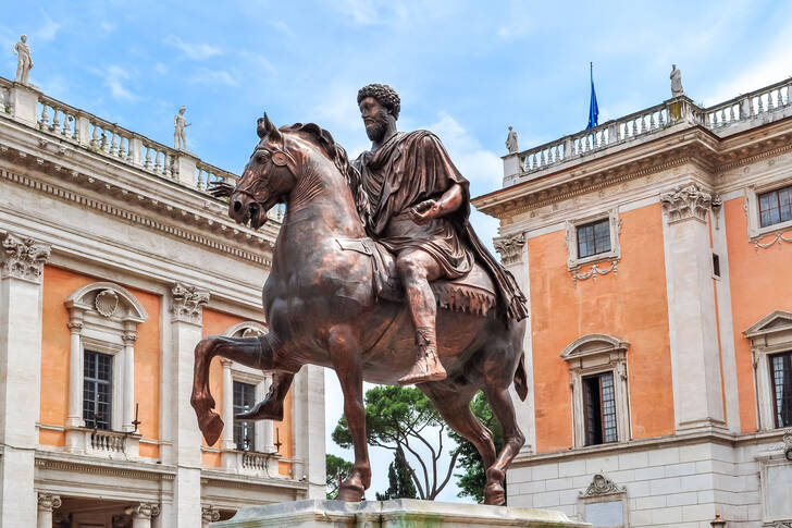 Statue von Marcus Aurelius in Rom