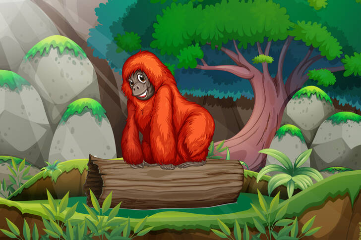 Gorila en la selva