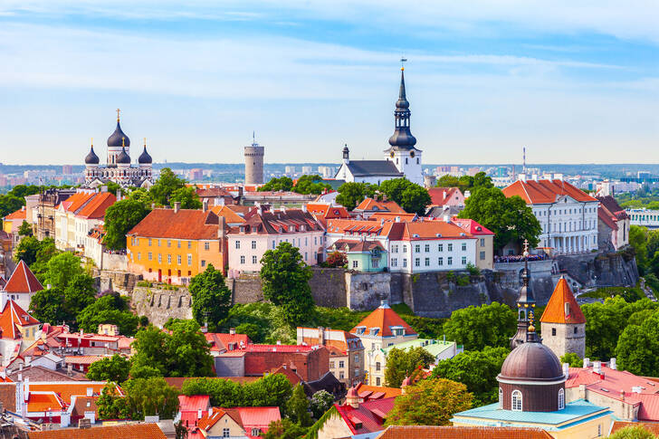 Uitzicht op het centrum van Tallinn