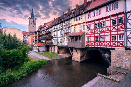 Gamle bygninger i Erfurt