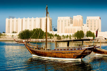 Vieux bateau à Doha