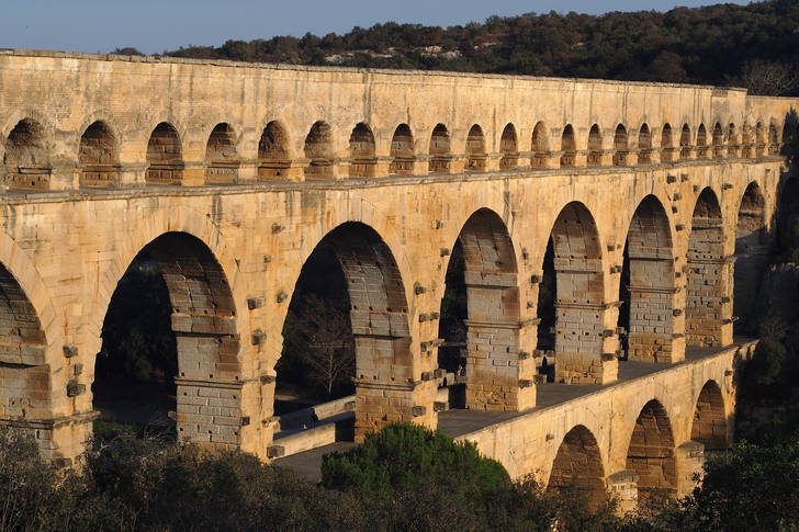 Ancient Roman aqueduct Pont du Gard