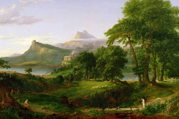 Thomas Cole: The Path of Empire: Arcadia or Pastoral