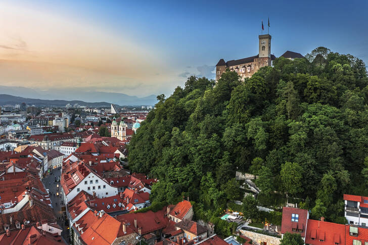 View of the city of Ljubljana