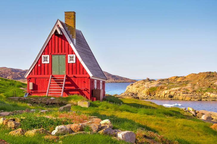 Къщи в южната част на Гренландия