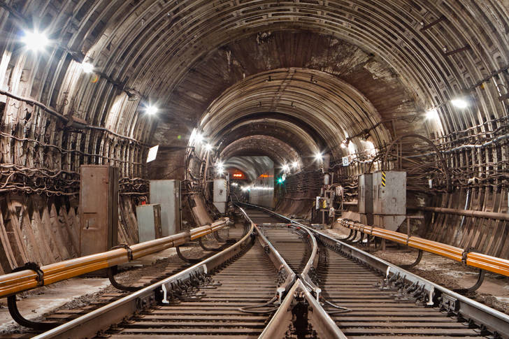 Metro tunnel in Kiev