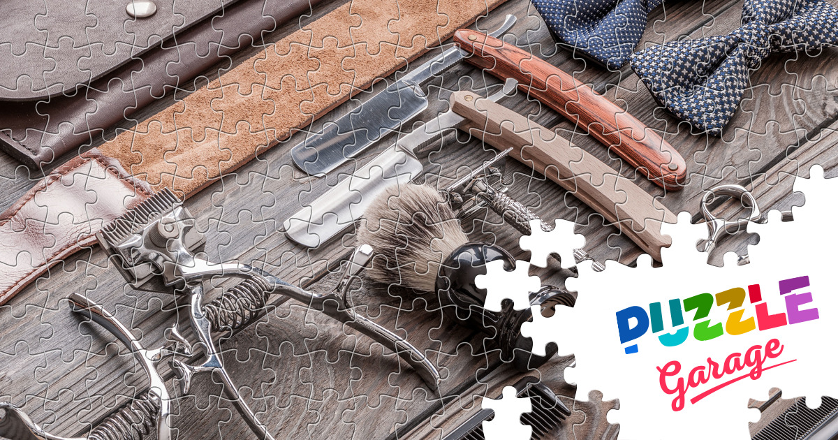 Vintage hairdressing tools Jigsaw Puzzle (Stuff, Tools) Puzzle Garage