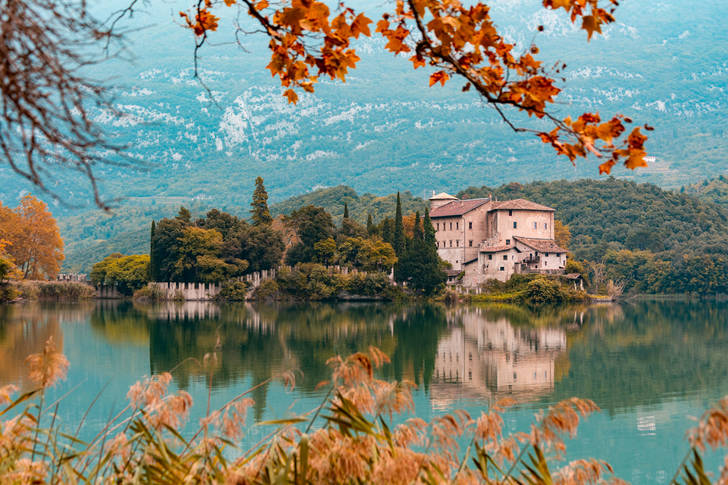 Castle Castel Toblin on the lake Lago di Toblino