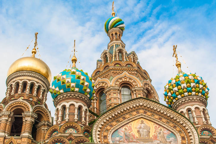 Domes of the Church of the Savior on Spilled Blood