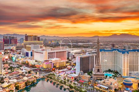 Zachód słońca w Las Vegas