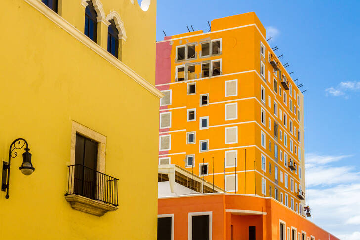 Bright houses in Merida