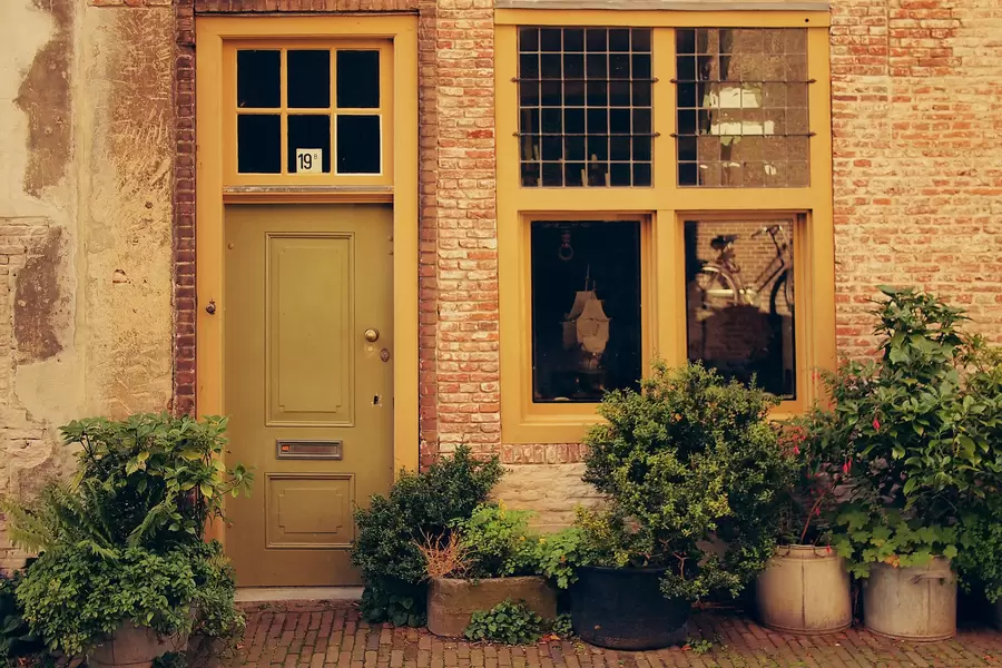 Gevel van een oud huis
