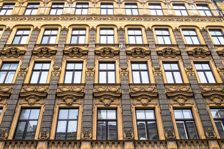 Façade d'un immeuble à Riga