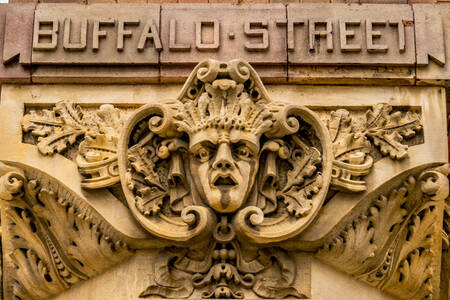 Historische gevel aan de Buffalo Street