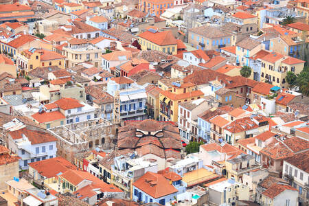 Blick von oben auf Nafplio