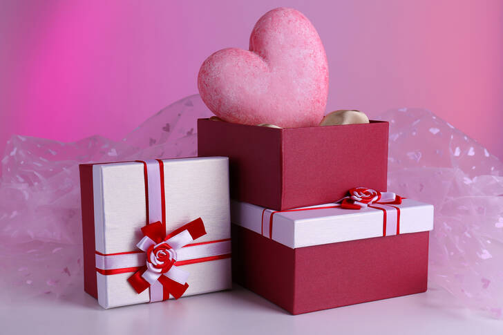 Heart in a gift box