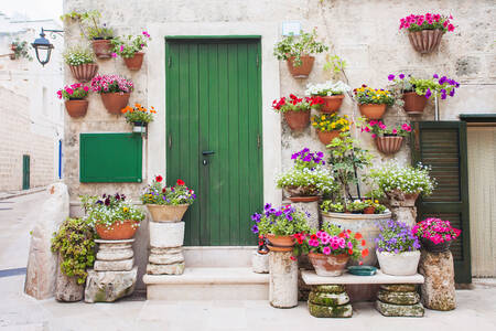 Facade af et hus i Monopoli