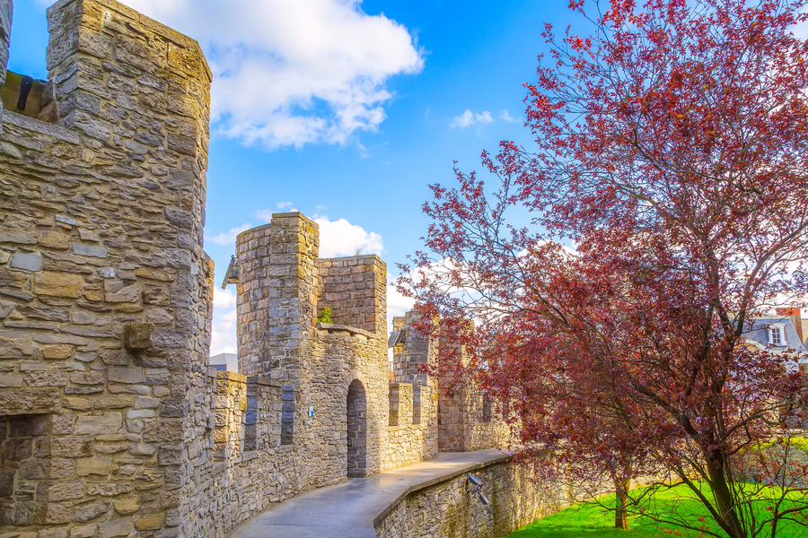 Binnenplaats van het kasteel van de graven van Vlaanderen