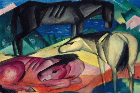 Franz Marc: Three Horses II