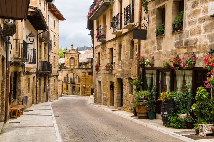 The old streets of the town of Labastida