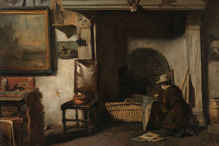Anton Mauve: "The studio of the Haarlem painter Pieter Frederik van Os"