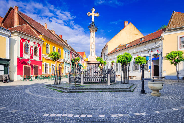 Main square in Szentendre, Hungary