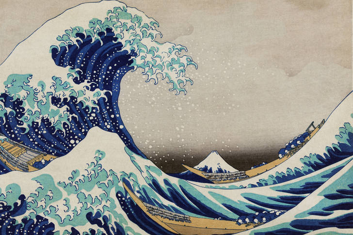 Katsushika Hokusai: "Velká vlna mimo Kanagawa"