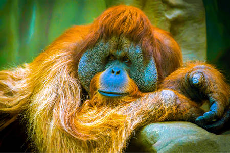 Orangutang porträtt