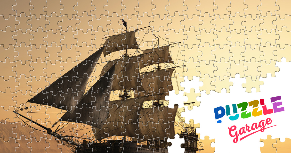 Sailboat at sea Jigsaw Puzzle (Technics, Ships) Puzzle Garage