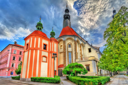 Kathedrale des Heiligen Nikolaus in Ceske Budejovice