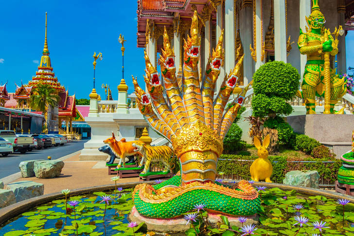 Temple of Wat Don Muang Phra Arramluang in Bangkok
