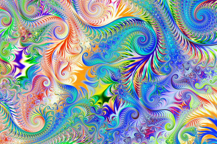 Abstract multicolored pattern