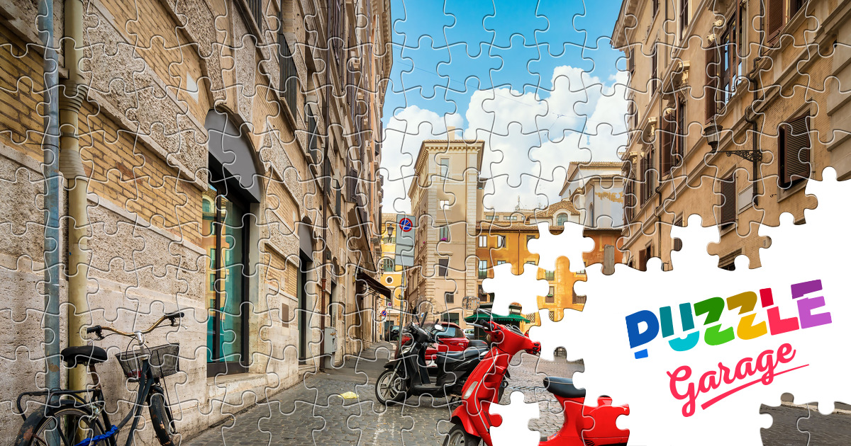 Scooters on the street in Rome Jigsaw Puzzle (Countries, Italy ...