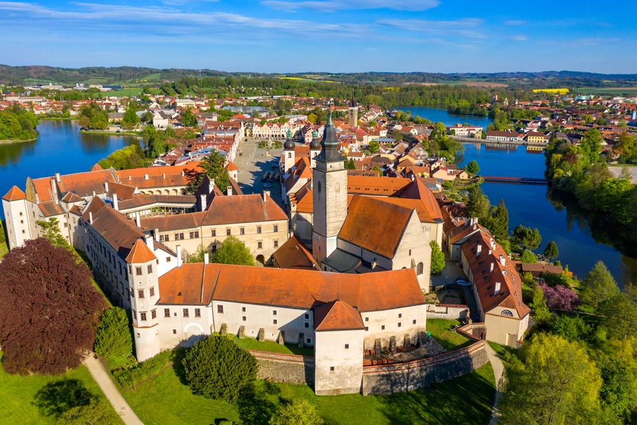 Utsikt over byen Telč