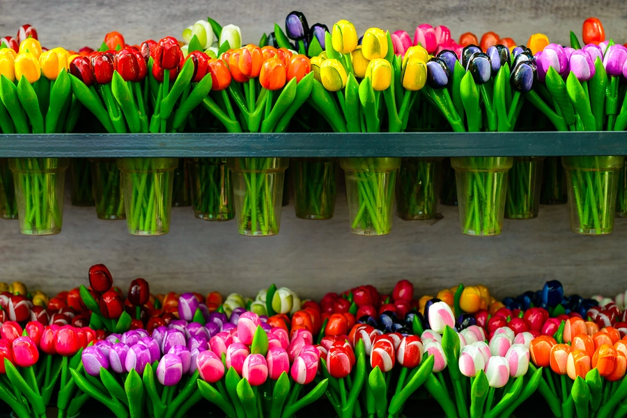 Drewniane tulipany