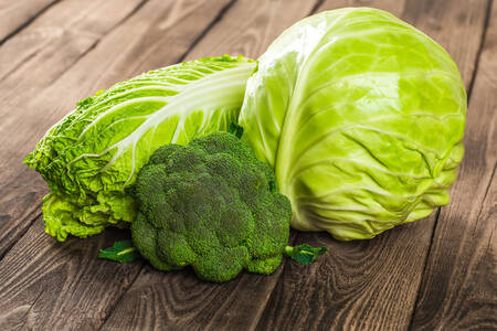 Different cabbage on the table