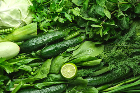 Πράσινα και πράσινα λαχανικά