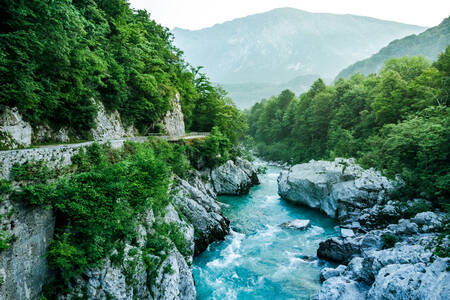 Soča Fluss