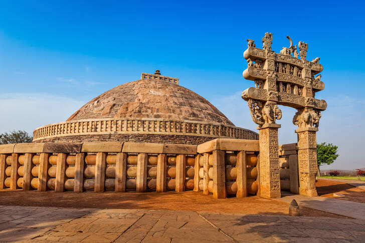 The "Great Stupa" at Sanchi