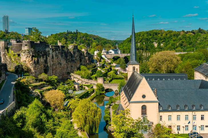Blick auf die Unterstadt - Luxemburg