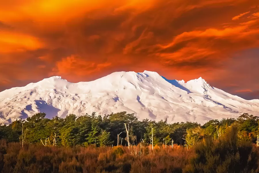 Nádherná hora Ruapehu