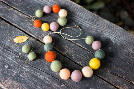 Felt wool necklace