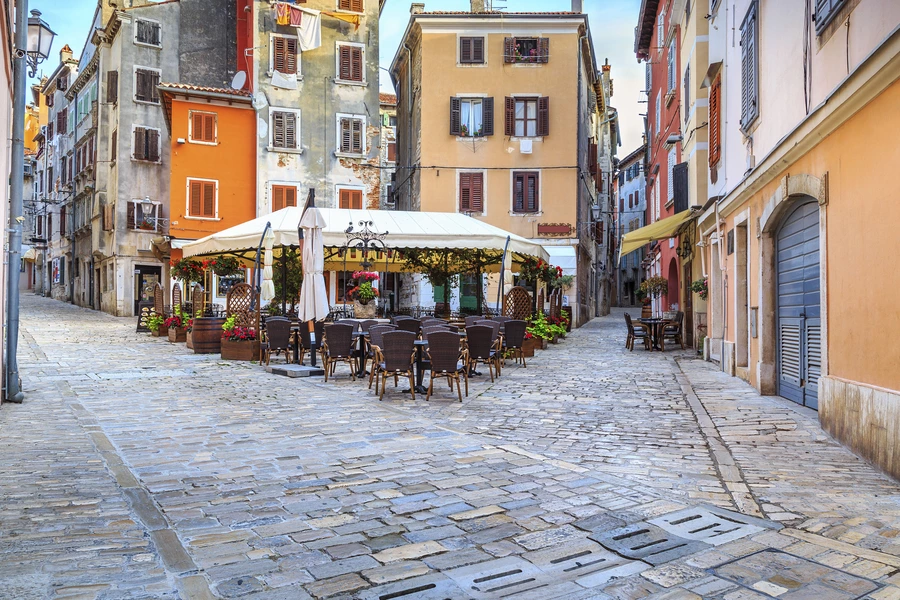 Stare ulice w Rovinj