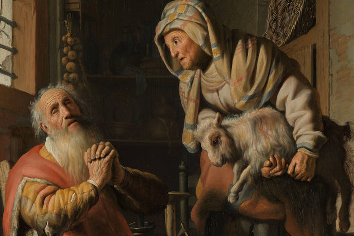 Rembrandt Harmenszoon Van Rijn: "Tobit Accusing Anna of Stealing the Kid"